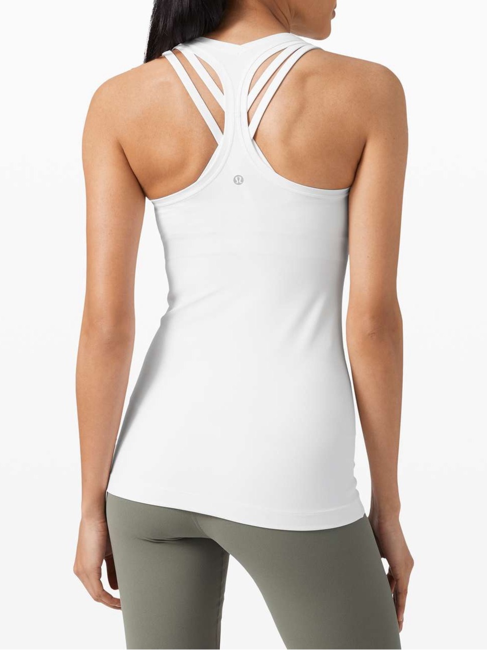 Lululemon Cool Racerback II Nulu Hip-Length Tank in White, Size 6 - Picture 6 of 6